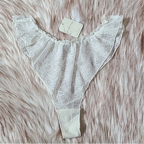 Free People Other - NWT Free People Intimately Gia Lace Tanga Underwear Ivory Various Sizes